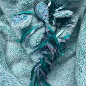 Cat and jack blue fuzzy unicorn jacket